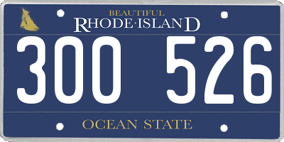 RI license plate 300526