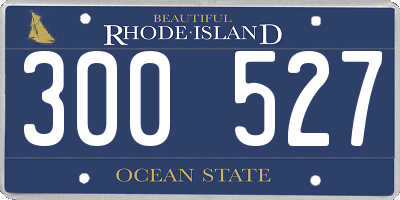 RI license plate 300527