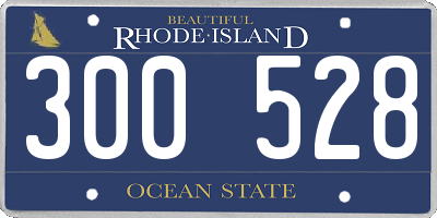 RI license plate 300528