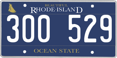 RI license plate 300529