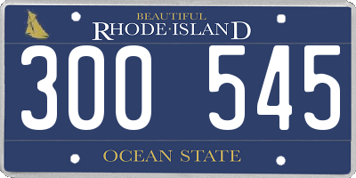 RI license plate 300545