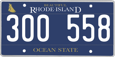 RI license plate 300558