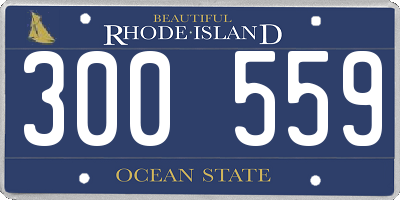 RI license plate 300559