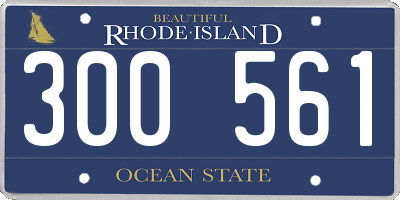 RI license plate 300561