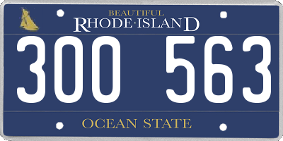 RI license plate 300563