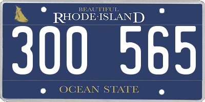 RI license plate 300565