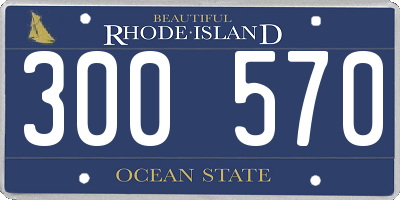 RI license plate 300570