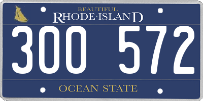 RI license plate 300572