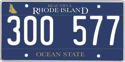 RI license plate 300577