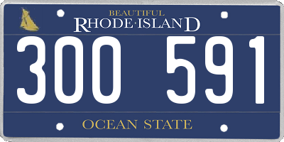 RI license plate 300591