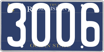 RI license plate 3006