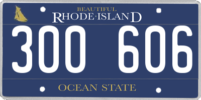 RI license plate 300606