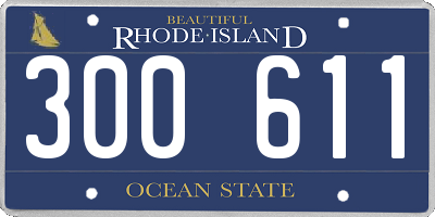 RI license plate 300611