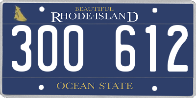 RI license plate 300612