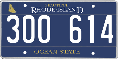 RI license plate 300614