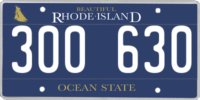 RI license plate 300630