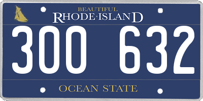 RI license plate 300632