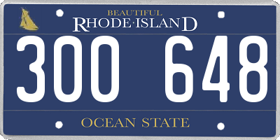 RI license plate 300648
