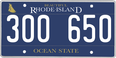 RI license plate 300650