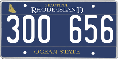 RI license plate 300656