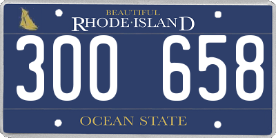 RI license plate 300658