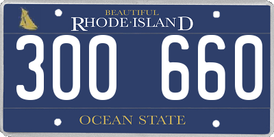 RI license plate 300660