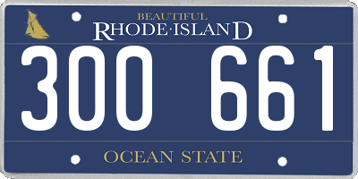 RI license plate 300661