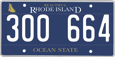 RI license plate 300664