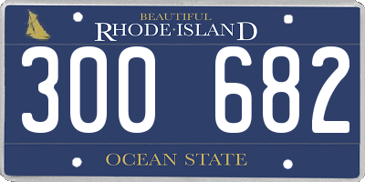 RI license plate 300682