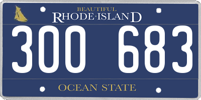 RI license plate 300683