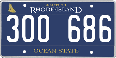 RI license plate 300686