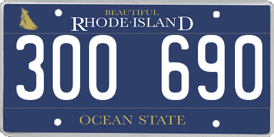 RI license plate 300690