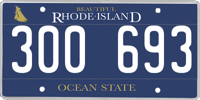 RI license plate 300693