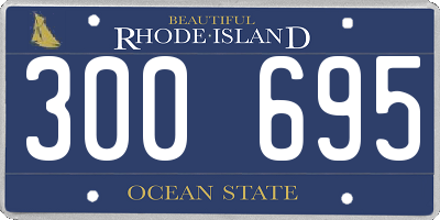RI license plate 300695