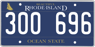RI license plate 300696