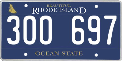 RI license plate 300697
