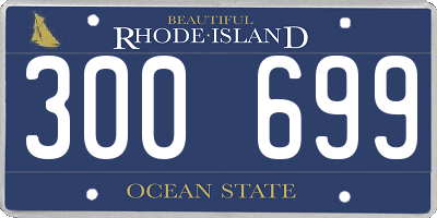 RI license plate 300699