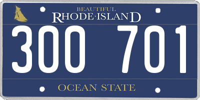 RI license plate 300701