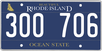 RI license plate 300706