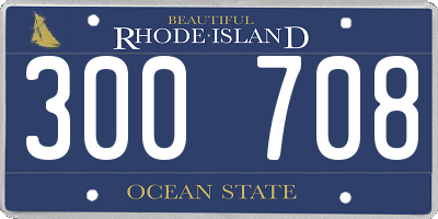 RI license plate 300708