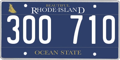 RI license plate 300710