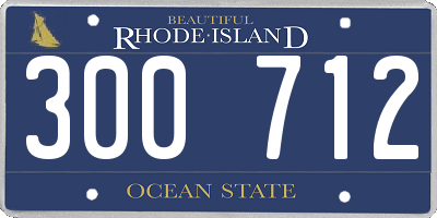 RI license plate 300712