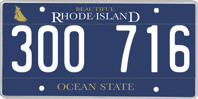 RI license plate 300716
