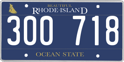 RI license plate 300718
