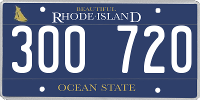 RI license plate 300720