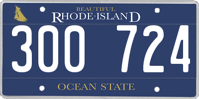 RI license plate 300724