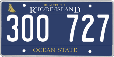 RI license plate 300727