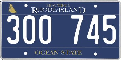 RI license plate 300745