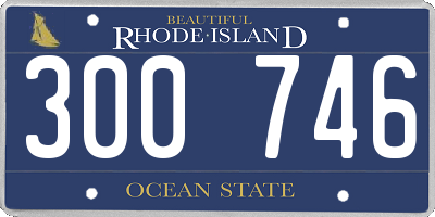 RI license plate 300746