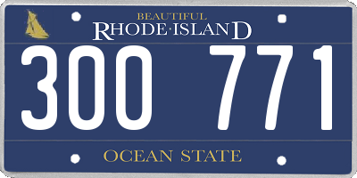 RI license plate 300771